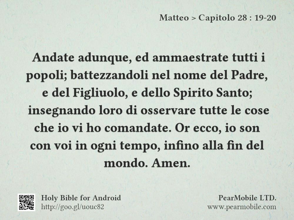 Matteo, Capitolo 28:19-20
